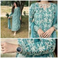 3 Piece Printed Khaddar Suit – 316