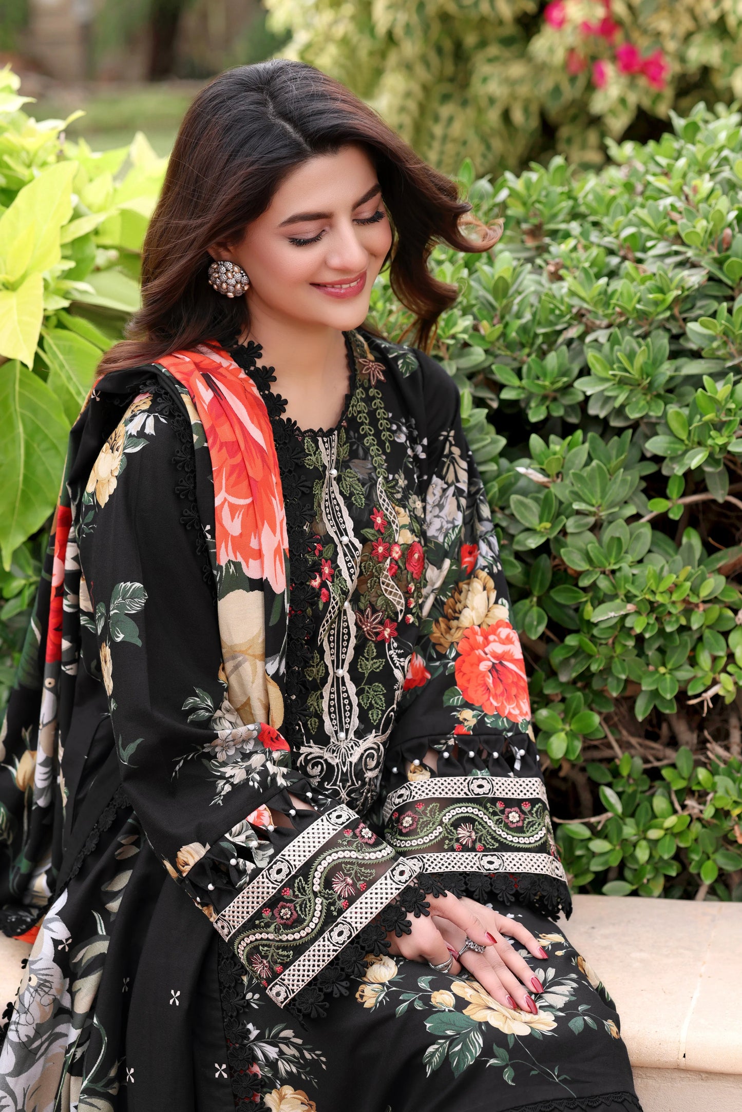 Stitched Print Khadar Emb Warm Shawl 3pc