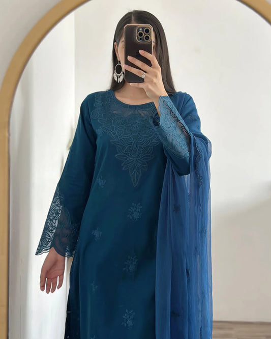 Mystic Glaze - 3 Piece Embroidered Suit
