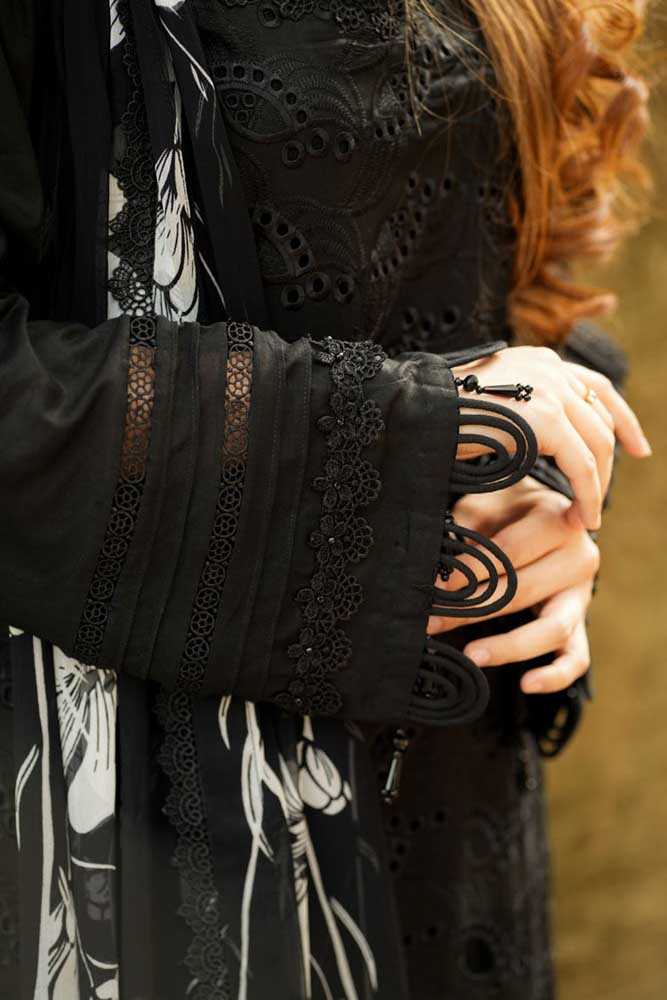 Libaas Black – EC627 | stitched | Embroidered 3 Piece